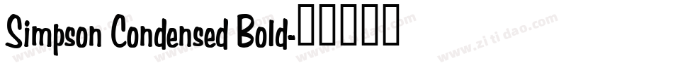 Simpson Condensed Bold字体转换